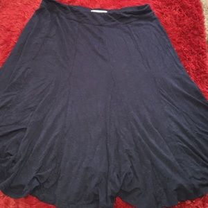 Navy Christopher & Banks Large Flowy skirt
